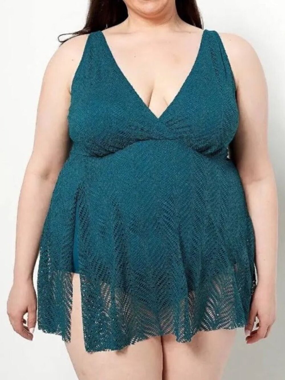 Kim Gravel x Swimsuits For All Crochet Overlay Swim Dress